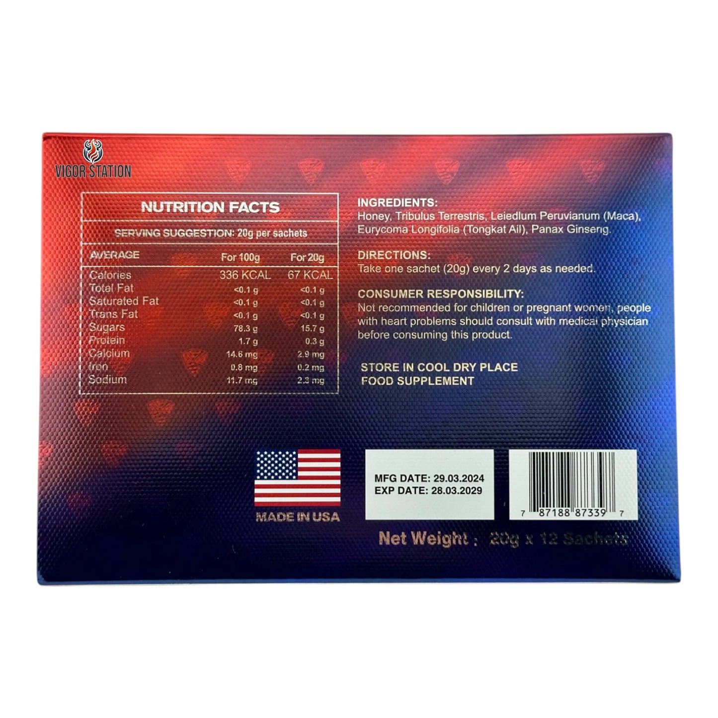 American Royal Honey 12 Packs - Vitalhoneyus Vitalhoneyus Default Title