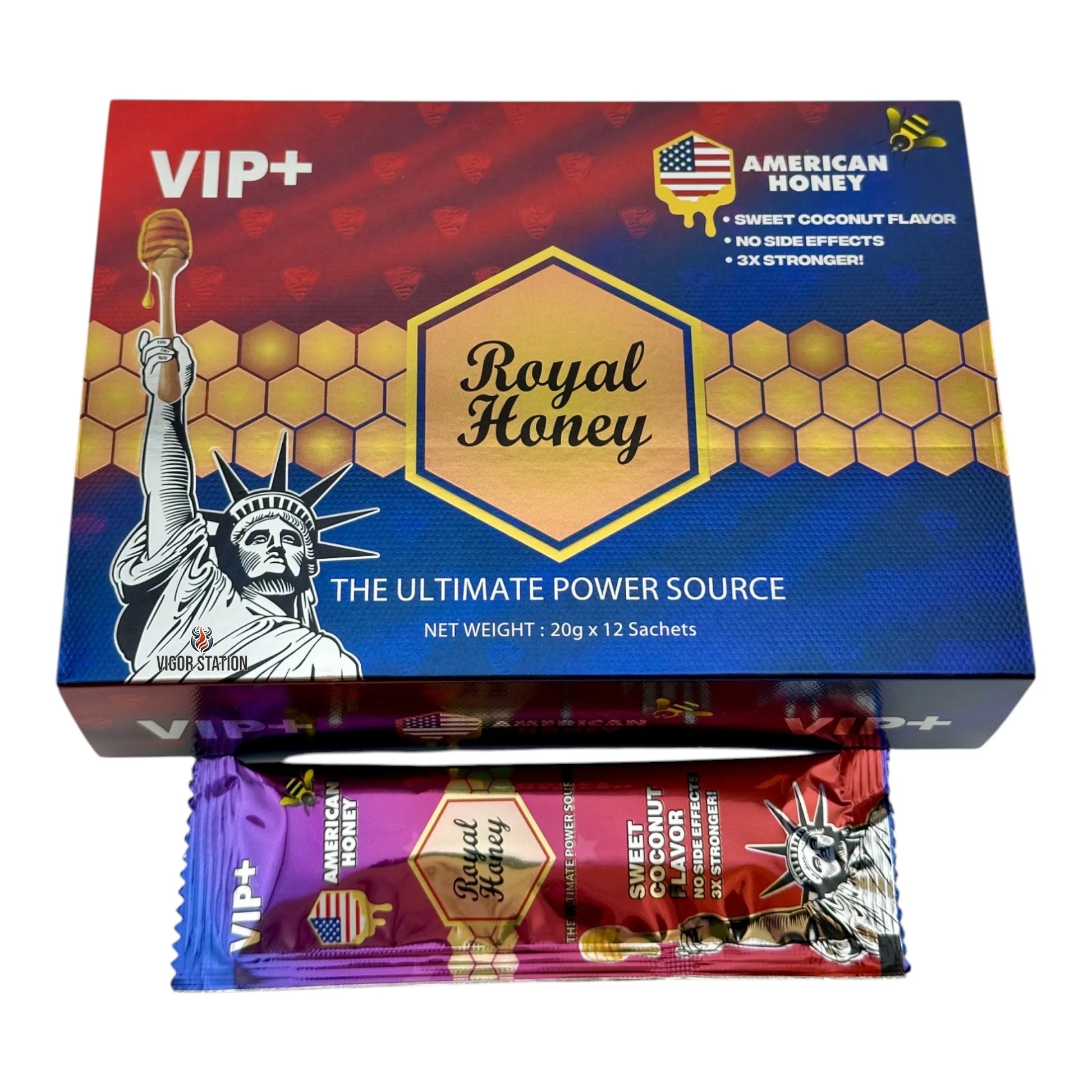 American Royal Honey 12 Packs - Vitalhoneyus Vitalhoneyus Default Title