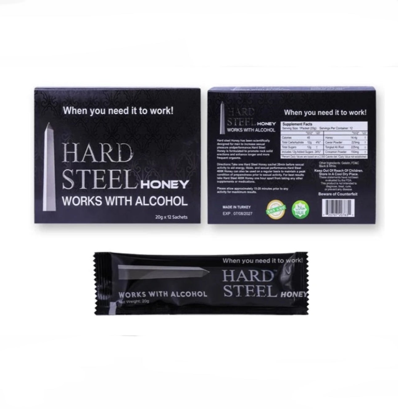 Hard Steel Honey box of 12 - Vitalhoneyus Vitalhoneyus 3 Boxes