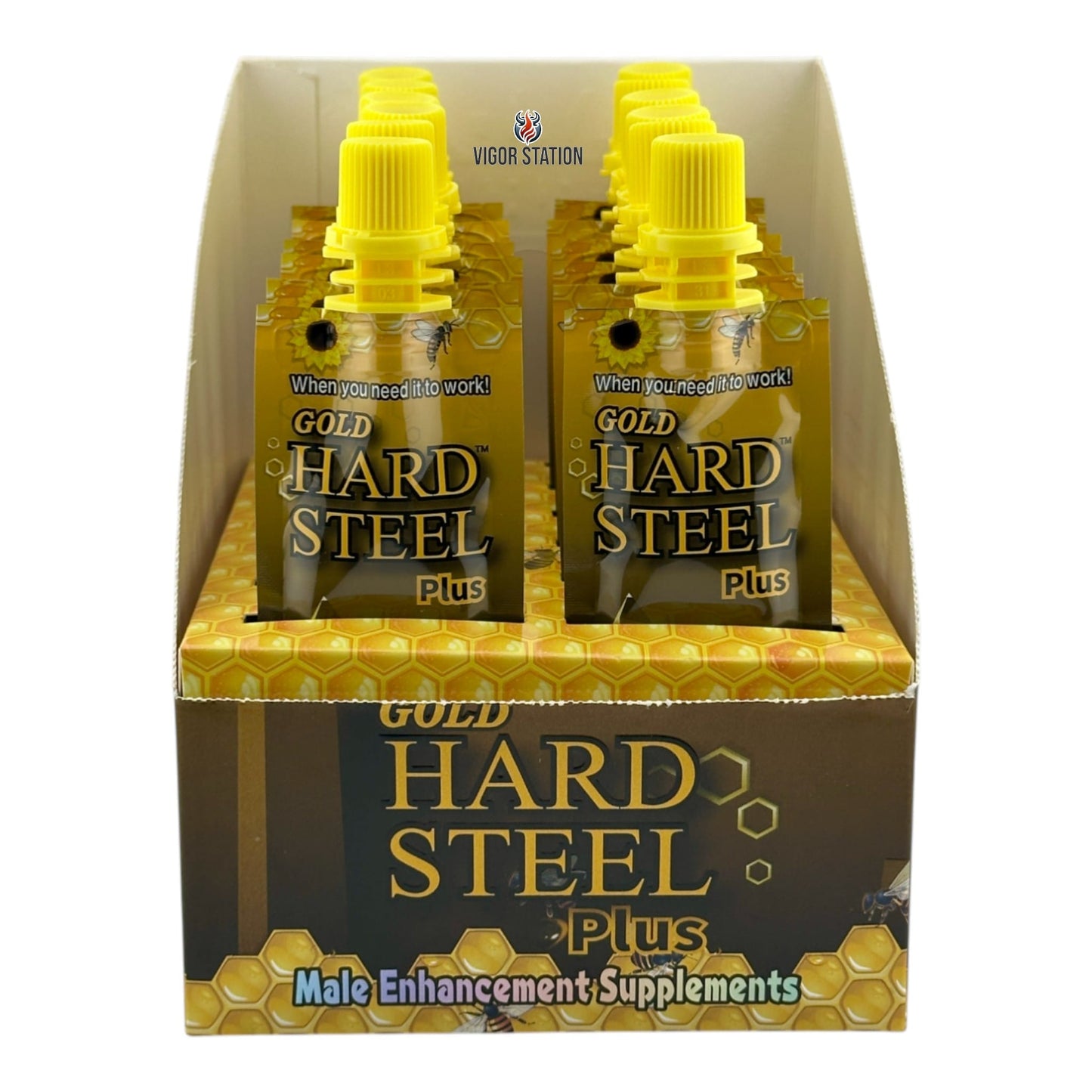Hard Steel Plus Honey – 12 Pack Tubes - Vitalhoneyus Vitalhoneyus Default Title