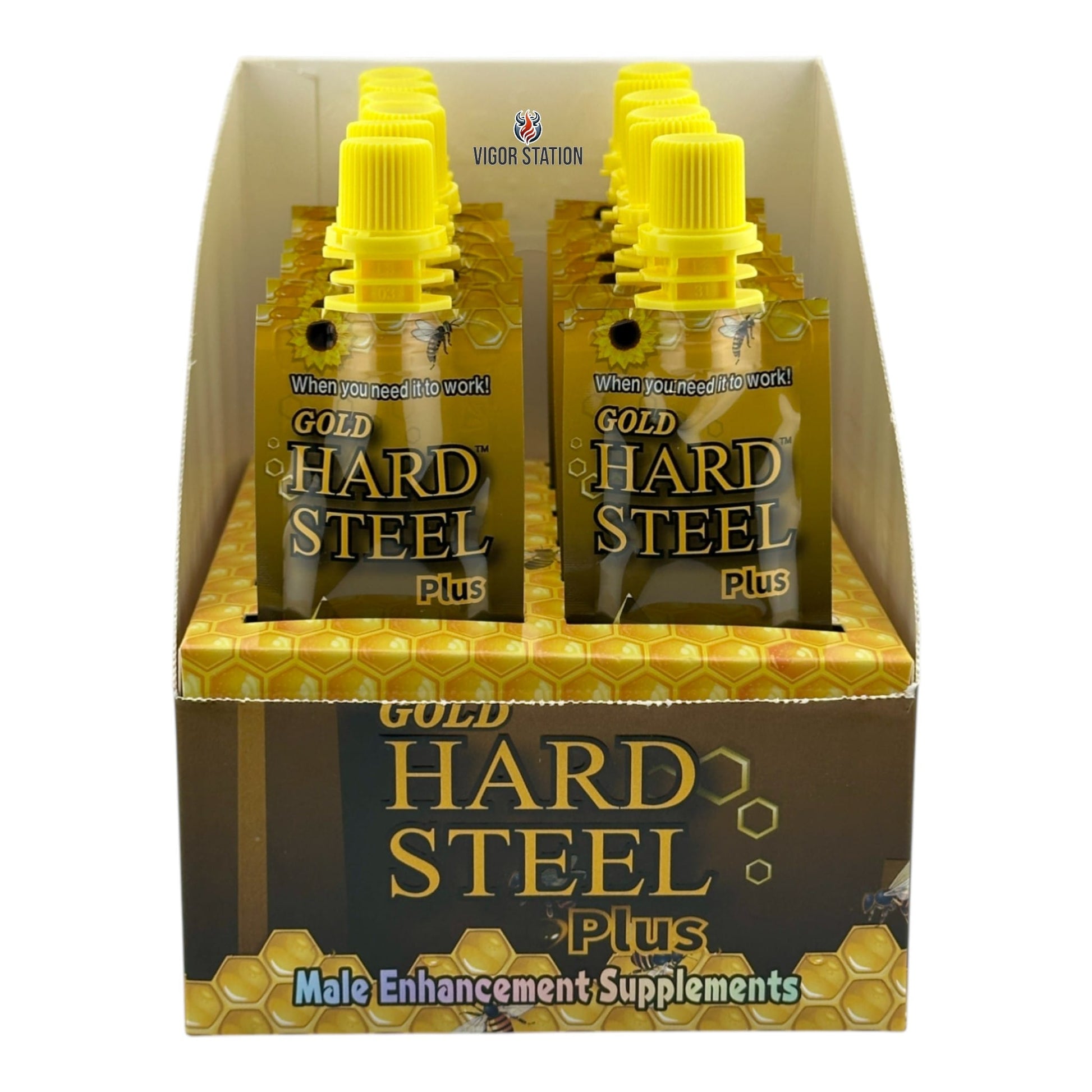 Hard Steel Plus Honey – 12 Pack Tubes - Vitalhoneyus Vitalhoneyus Default Title