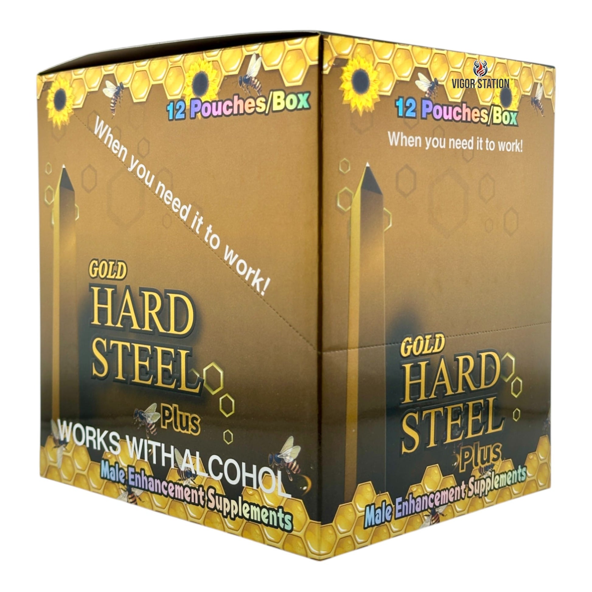 Hard Steel Plus Honey – 12 Pack Tubes - Vitalhoneyus Vitalhoneyus Default Title