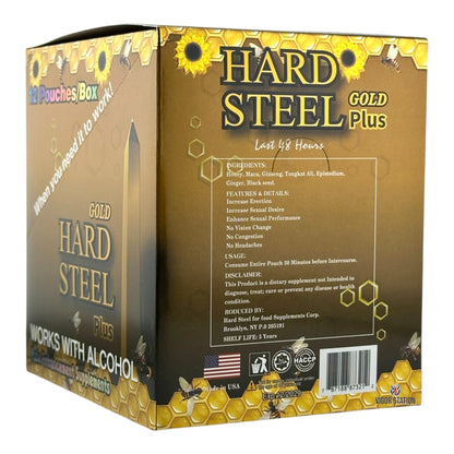 Hard Steel Plus Honey – 12 Pack Tubes - Vitalhoneyus Vitalhoneyus Default Title